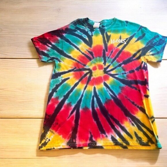 Iggie's Oasis, Bolongo Bay, St. Thomas USVI, tie dye unisex crewneck tee Medium - Picture 2 of 15